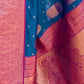 Rajwada Blue Woven Design Soft Silk Saree With Unstitched Blouse For Women