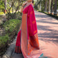 Rajwada Pink Woven Design Soft Silk Saree With Unstitched Blouse For Women