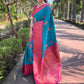 Rajwada Blue Woven Design Soft Silk Saree With Unstitched Blouse For Women