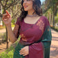 Rajwada Green Woven Design Soft Silk Saree With Unstitched Blouse For Women