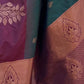 Rajwada Green Woven Design Soft Silk Saree With Unstitched Blouse For Women
