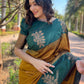 Rajwada Mustard Woven Design Soft Silk Saree With Unstitched Blouse For Women