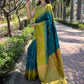 Rajwada Olive Woven Design Soft Silk Saree With Unstitched Blouse For Women