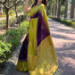 Rajwada Olive Woven Design Soft Silk Saree With Unstitched Blouse For Women