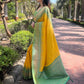 Rajwada Yellow Woven Design Soft Silk Saree With Unstitched Blouse For Women