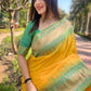 Rajwada Yellow Woven Design Soft Silk Saree With Unstitched Blouse For Women