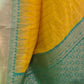 Rajwada Yellow Woven Design Soft Silk Saree With Unstitched Blouse For Women