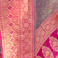 Rajwada Grey Woven Design Tissue Silk Saree With Unstitched Blouse For Women