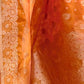 Rajwada Orange Woven Design Organza Saree With Unstitched Blouse For Women