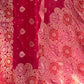 Rajwada Red Woven Design Organza Saree With Unstitched Blouse For Women