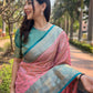 Rajwada Pink Woven Design Tissue Silk Saree With Unstitched Blouse For Women