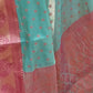 Rajwada Teal Woven Design Tissue Silk Saree With Unstitched Blouse For Women