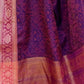 Rajwada Purple Woven Design Silk Blend Saree With Unstitched Blouse For Women