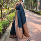 Rajwada Navy Blue Woven Design Silk Blend Saree With Unstitched Blouse For Women