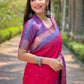 Rajwada Red Woven Design Soft Silk Saree With Unstitched Blouse For Women