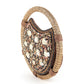 Rajwada Women Metallic Brown Moon Clutch