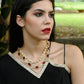 Rajwada Women Red And White Kundan Necklace Set