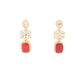 Rajwada Women Red And White Kundan Necklace Set