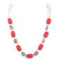 Rajwada Women Stylish Red And White Beads Western Necklace Set