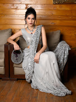 Rajwada - Purple Velvet Potli Bag Encased in Beads