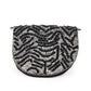 Rajwada Women Black Soft Fur Handle Beads Bag