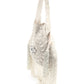 Rajwada Women White Velvet Beaded Potli Bag