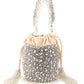 Rajwada Women Apricot Velvet Embellished Potli Bag