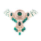 Rajwada Women Green Beaded Bridal Choker Necklace