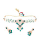 Rajwada Women Green Beaded Bridal Choker Necklace