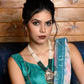 Rajwada Women Green Temple Pendant Long Bridal Necklace