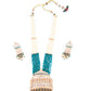 Rajwada Women Green Temple Pendant Long Bridal Necklace