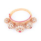 Rajwada Women Stylish White Stone Studded Gold Bracelet