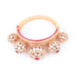 Rajwada Women Stylish White Stone Studded Gold Bracelet