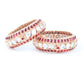Rajwada Women Stylish Red And Golden Bangles - Set Of 2