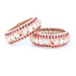 Rajwada Women Stylish Red And Golden Bangles - Set Of 2