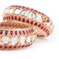 Rajwada Women Stylish Red And Golden Bangles - Set Of 2
