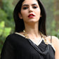 Rajwada Women Embellished Black Disco Beads Necklace