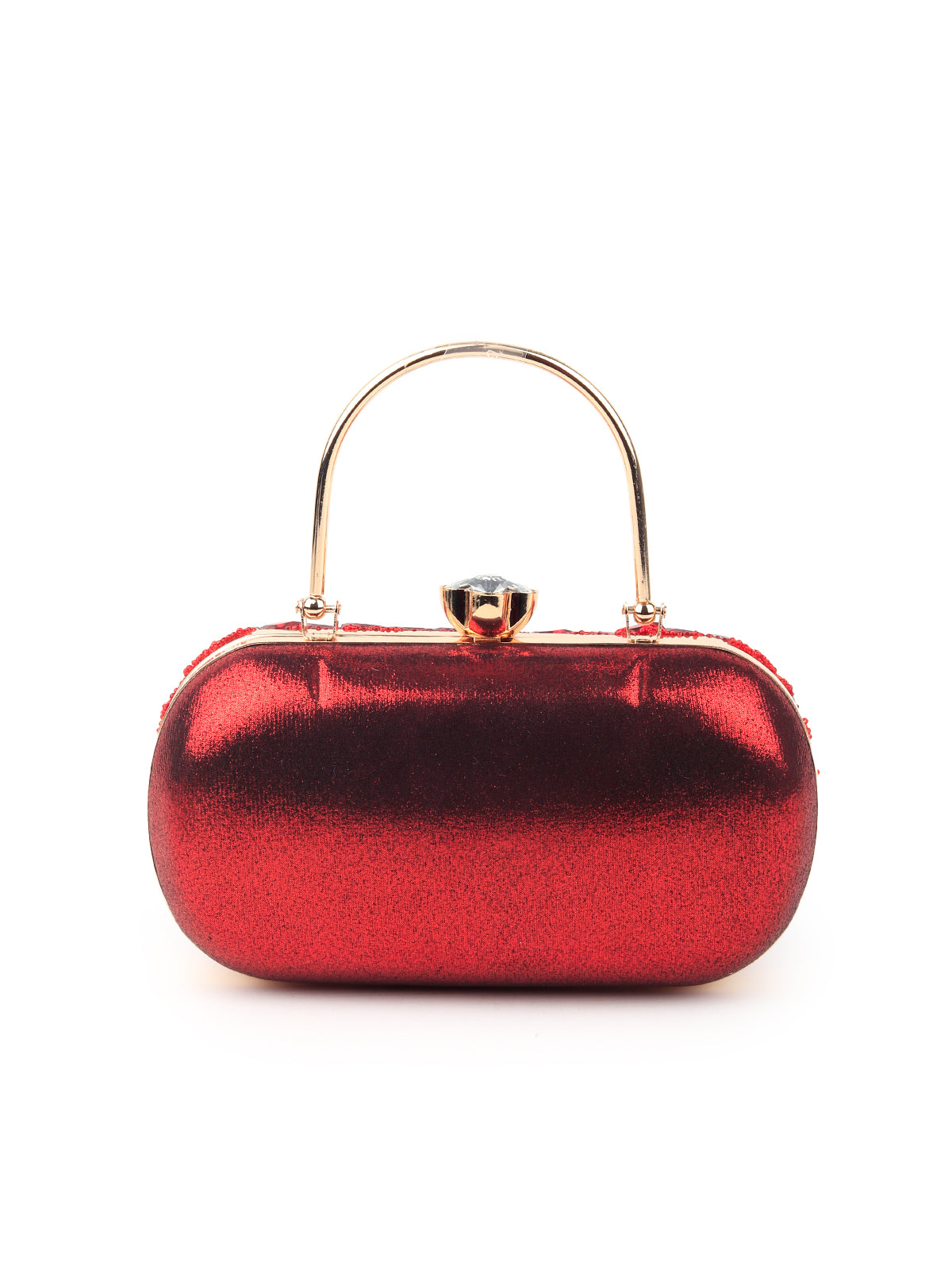 Rajwada - Red Stone Embellished Hand Clutch