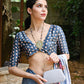 Rajwada Women Blue Digital Printed Saree With Untsitched Blouse