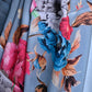 Rajwada Women Blue Digital Printed Saree With Untsitched Blouse