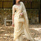 Rajwada Women Apricot Viscose Woven Saree With Unstitched Blouse