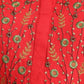 Red Cotton Blend Floral Printed Stitched Kurta Set