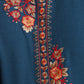 Blue Cotton Blend Embroidered Stitched Kurta Set