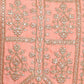 Peach Cotton Blend Embroidered Stitched Kurta Set