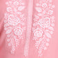 Pink Cotton Blend Embroidered Stitched Kurta Set