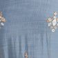 Blue Viscose Embroidered Stitched Kurta Set