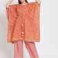 Pink Cotton Floral Printed Stitched Kurta Set