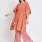 Pink Cotton Floral Printed Stitched Kurta Set