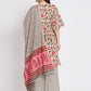 Cream Cotton Floral Printed Stitched Kurta Set