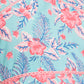 Blue Cotton Floral Prtinted Stitched Indo western Dress
